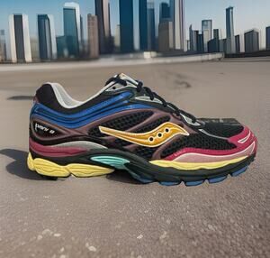 New Men's Size 10.5 Saucony Progrid Omni 9 Black Multi S70739-65